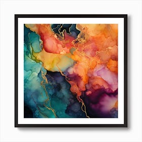 Abstract Watercolor Painting 3 Art Print