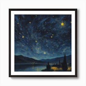 Starry Night reimagined Art Print