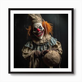 Creepy Clown Art Print