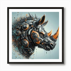 Rhino Print Art Print