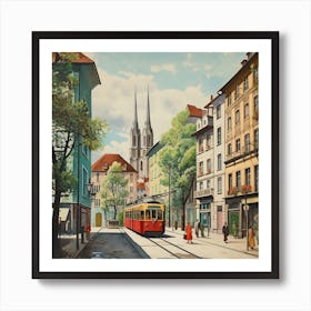 Switzerland Street Scene 1 Art Print