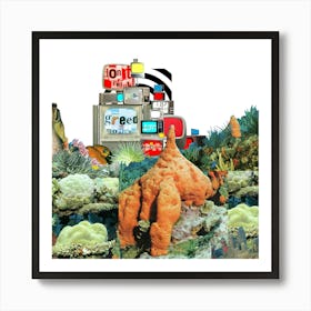 Underwater Tv Life Art Print