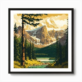 Rocky Mountain Lake Art Print