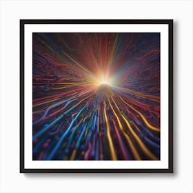 Abstract Rays Of Light 1 Art Print