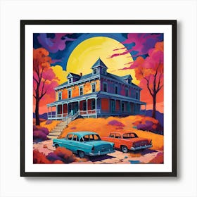 House On The Hill In the Style of Fauvism Art Print