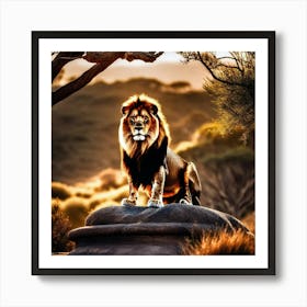 Lion art 11 Art Print