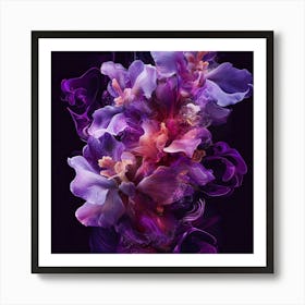 Purple Flowers 1 Art Print