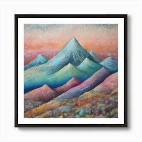 Mountain landscape 1 Art Print