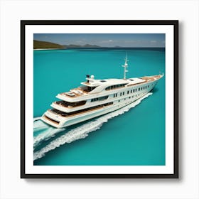 Yacht In The Ocean 2 Art Print