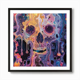 Psychedelic Skull 15 Art Print
