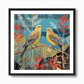 Bird In Nature Yellowhammer 2 Art Print