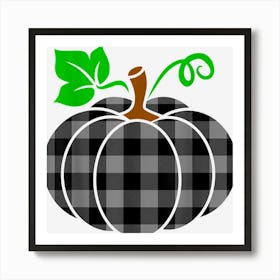 Funny Thanksgiving Gifts Wife Woman Pumpkin Black And White Art Print