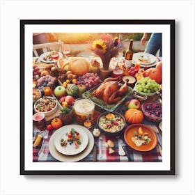 Thanksgiving Table 6 Art Print