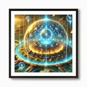 A Vivid Depiction Of The Dimensional Barrier Abili Art Print