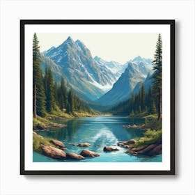 Landscape Painting Art Print