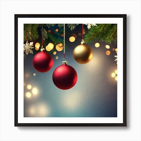 Christmas Ornaments 77 Art Print