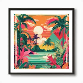 Tropical Landscape Art Print