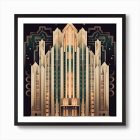 Art Deco building reflecting the opulence of the Art Deco era Art Print