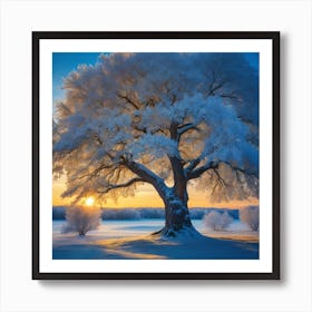 Tree In The Snow Art Print