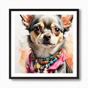 Chihuahua Painting Affiche