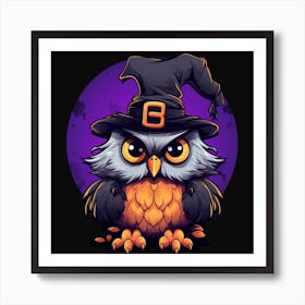 Halloween Owl 14 Art Print