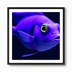 Majestic Depths: The Vibrant Violet Wonder Art Print