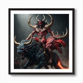 Demon On Horseback 2 Art Print