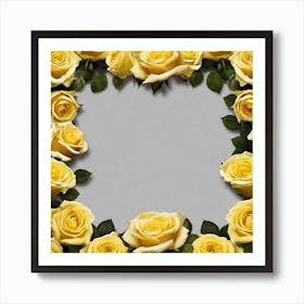 Yellow Roses Frame 22 Art Print