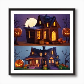 Halloween House 4 Art Print