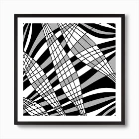 Abstract Black And White Art Print