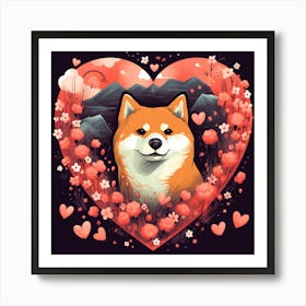 Shibaheart Art Print