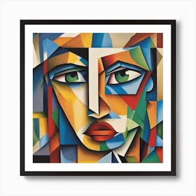 Abstract Woman'S Face Art Print