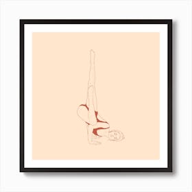 Yoga Fallen Angel Art Print