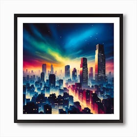 Futuristic Cityscape 15 Art Print