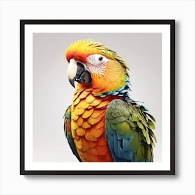 Colorful Parrot Art Print