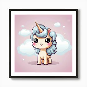 Cute Unicorn 281 Art Print