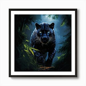 Black Jaguar art print Art Print