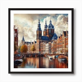 Amsterdam Canal 5 Art Print