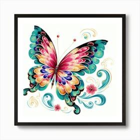 Japanese Butterfly Art 2 Art Print