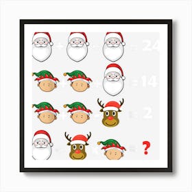 Math Teacher Christmas Order Of Operations Quiz Funny 1 Art Print