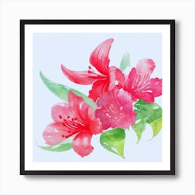 Watercolor Flowers Art Print