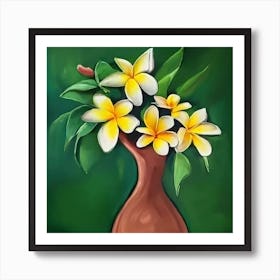 Frangipani Painting Art Print