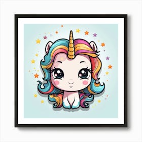 Cute Unicorn 77 Art Print