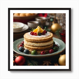 Christmas Pancakes 1 Art Print
