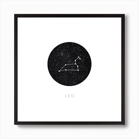 Leo Constellation Square Art Print