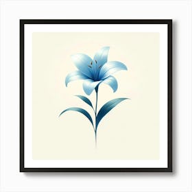 Blue Lily Art Print