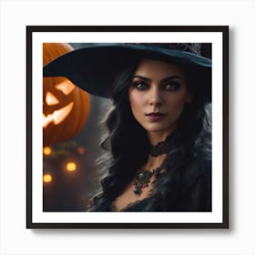 Witch In A Hat Art Print