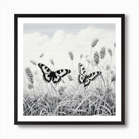 Butterflies In The Grass Art Print