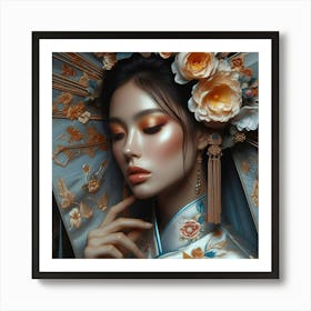 Chinese Beauty Art Print