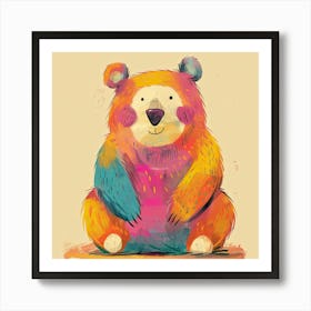 Charming Illustration Bear 4 Art Print